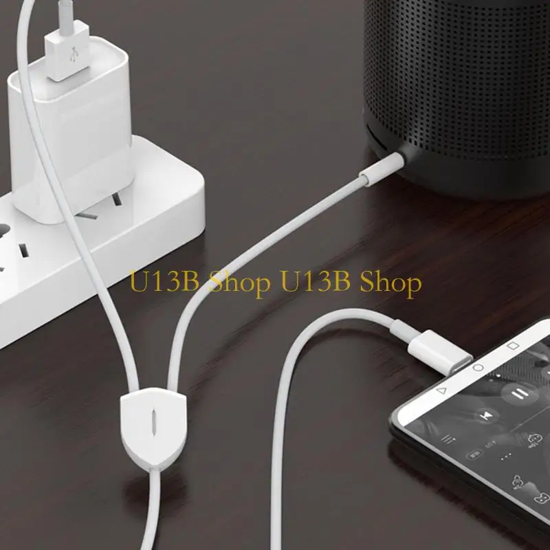 U13B 2-в-1 Type-C Cable Cable Wire 1 Split 2 Type C To USB 3,5 мм качество звука Hifi Hifi для динамиков автомобилей