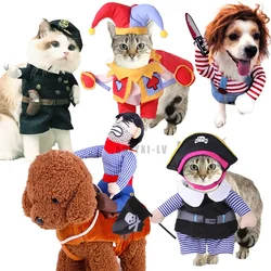 Dog fancy dress Horseback Riding Cosplay Costume Funny Dog Suit Soft Breathable Clothes Dogs Accessories