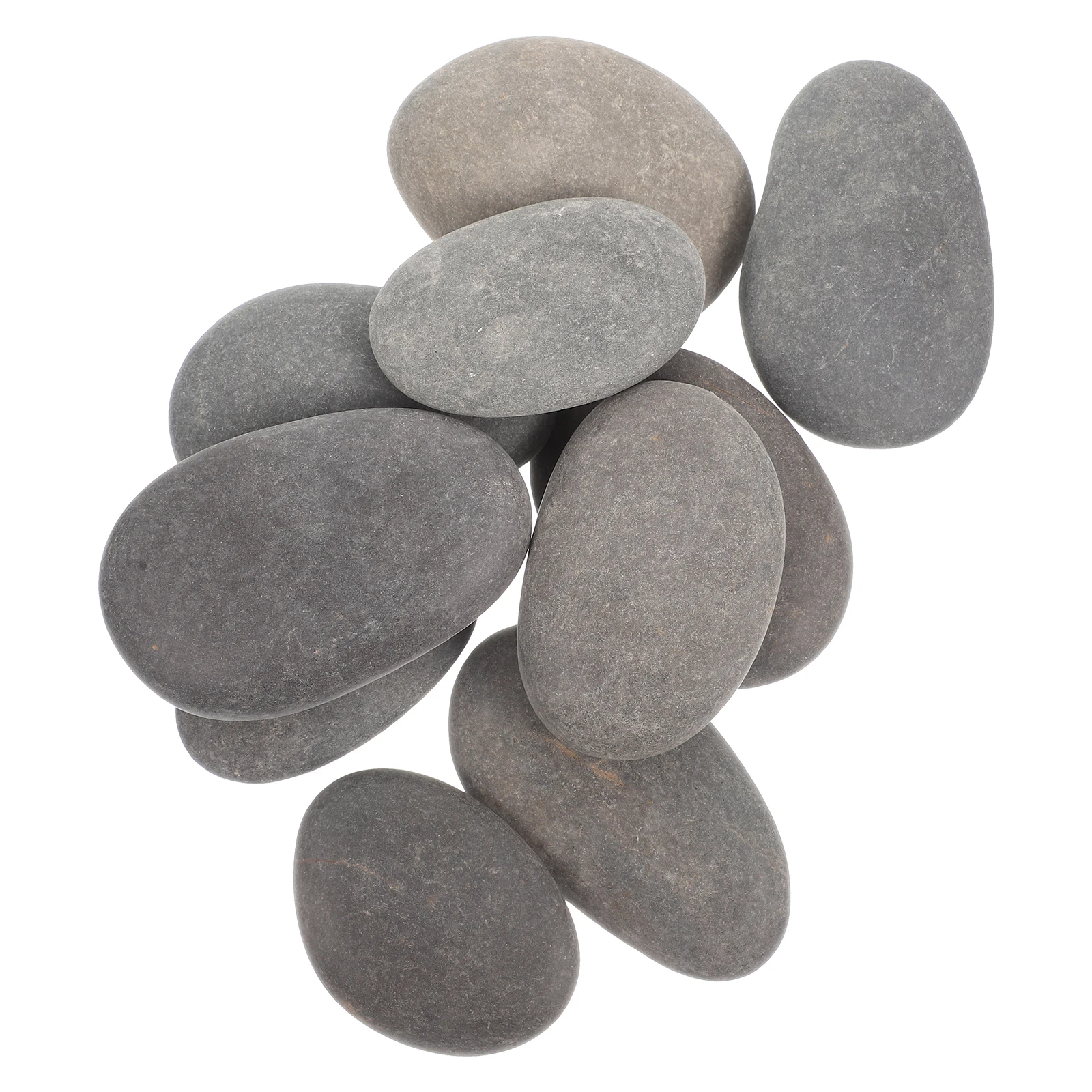 10pcs Painted Stones Smooth Polished Rocks for Kids Craft 5 7cm Black Easy Grasp Color Multipurpose Bedroom Decor Drawing