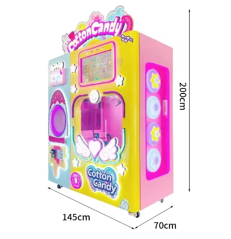 Design Cotton Candy Machine With Sugar Selling Automatic Cotton Vending Machine Cotton Candy