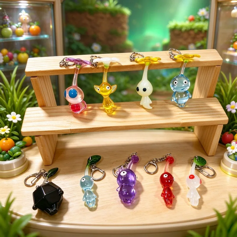 Bandai PIKMIN Nintendo Game Characters Action Figures Model Key Backpack Pendant Gashapon Ball Collectibles Official Genuine