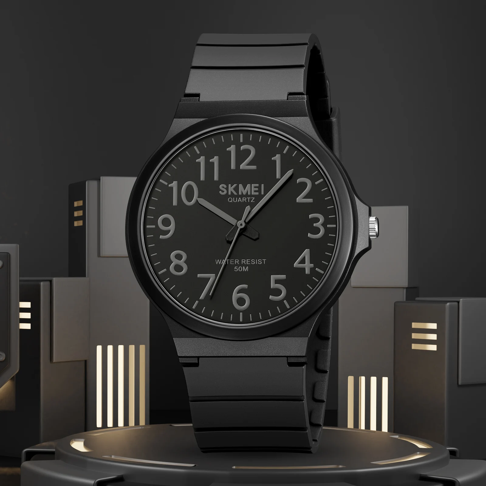 Skmei 2108  Watch For Male Time Clock reloj hombre for Fashion Men Quartz Wristwatches Mens New Simple TPU Strap 3Bar Waterproof