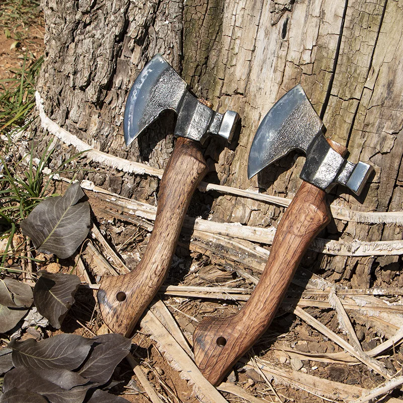 Hand-forged Multi-functional Hammer Axe Outdoor Camping Tree Chopping Emergency Survival Self-defense Equipment