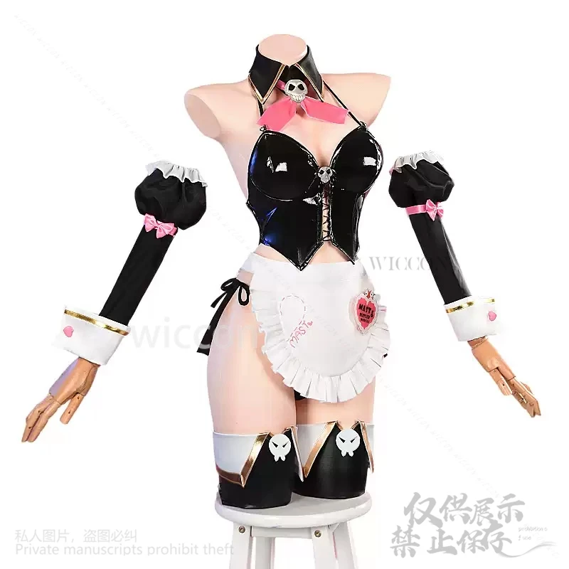 

Мач Косплей Cos Girls Индивидуальная аниме-игра Nikke: The Goddess Of Victory Lingeries Костюм Сексуальный костюм Y2K Шляпа Бикини Парики горничной