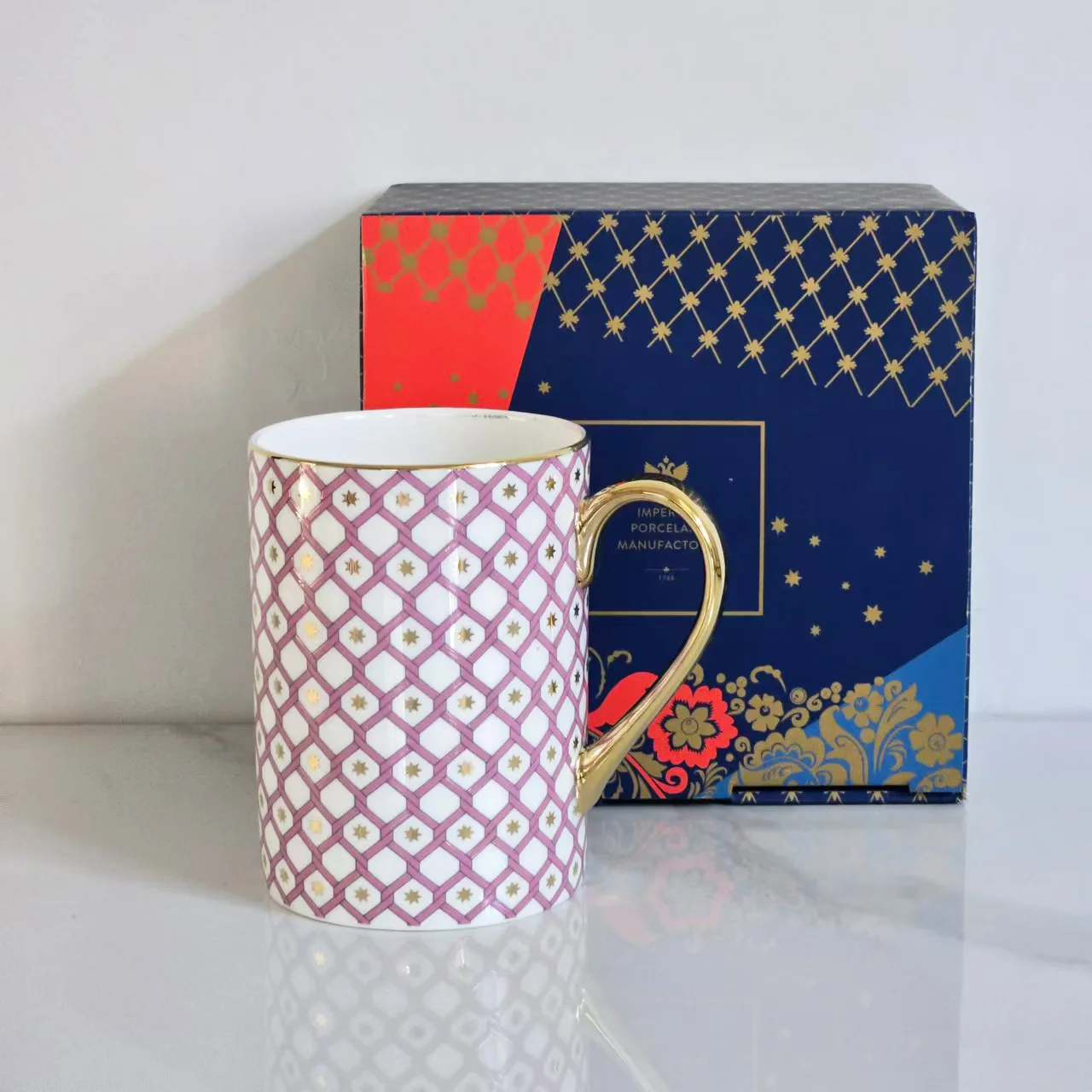 

Russian Royal Bone China Coffee Cup And Saucer Set STAR Series Wedding Anniversary Gift Afternoon Tea Tableware Collection