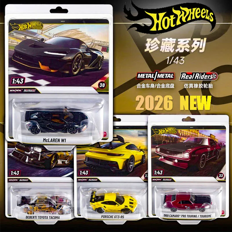 Hot Wheels Premium 1:43 Scale Alloy Car Model Toyota Tacoma McLaren W1 Porsche 911 GT3 RS Metal Toy Collection Ornament Gift