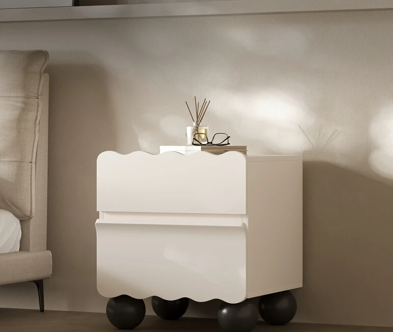 

Cream Wind Designer Patent Bedside...