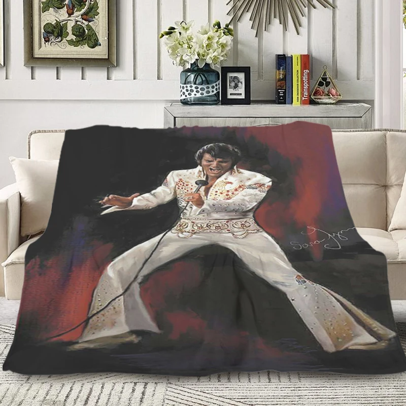 King Size Blanket T-Elviss Warm Winter Blankets Microfiber Bedding Fluffy Soft Blankets Knee Bed Fleece Camping Custom Nap Home