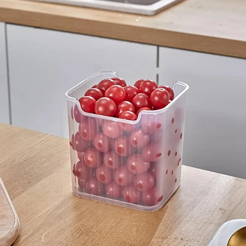 Refrigerator Storage Box  Vertical Design   Storage Holder Seasoning Segmented Compartmented Storage Box