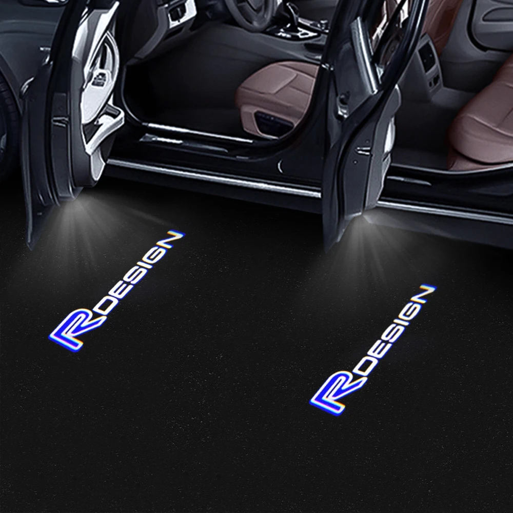 For VOLVO V40 2013 2014 2015 2016- 2022 V60 S80 S60 XC60 XC90 Rdesign LED Car Door Welcome Lamp Logo Projector Light Accessories