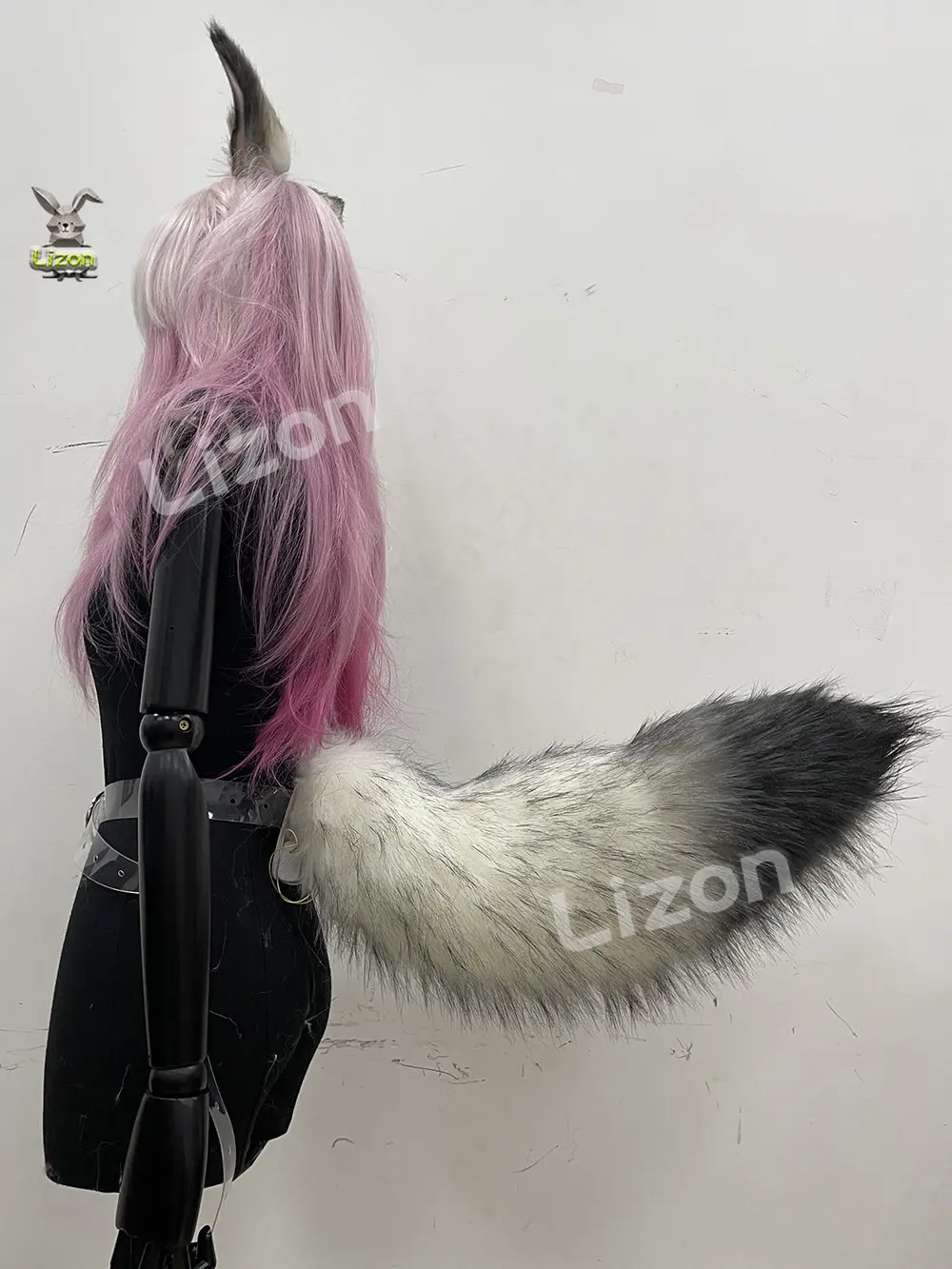 Anime Cosplay wedeln Schwanz Ohren Fuchs Schwänze Wolf Ohren Schwänze Hutao Copslay Schwänze bewegen Tier pelzigen Schwanz