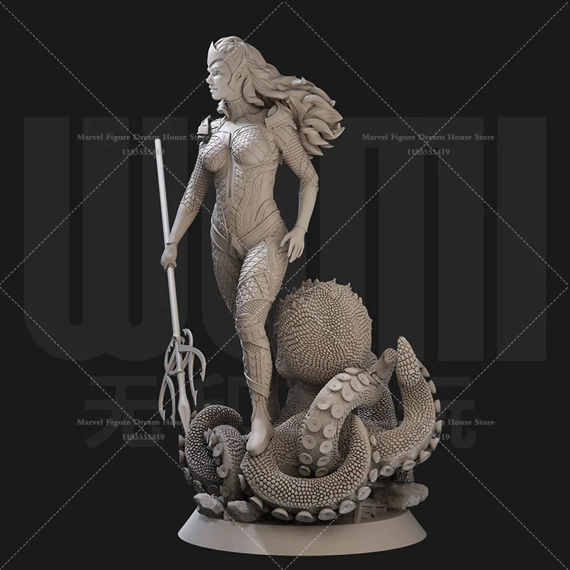 1/24 1/18 مقياس آرثر أكوامان ميرا أكواومان أتلانتس الملك الملكة الجارديان لتقوم بها بنفسك الذاتي تجميعها GK ثلاثية الأبعاد الراتنج غير معلمة دمية #3