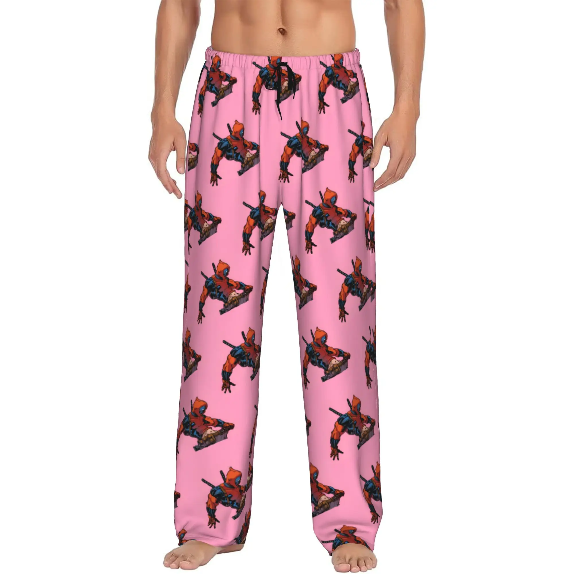 

Custom Men's D-Deadpool Manga Pajama Pants Printed Sleep Sleepwear Bottoms with Pockets
