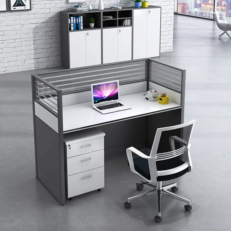 Modern 2 Person Cubicle Computer Office Desk 2 Seater Workstation