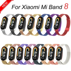 Milanese Loop do Xiaomi Mi Band 8 NFC pasek sportowy opaska Miband8 smartwatch wymienna bransoletka do Miband8 akcesoria