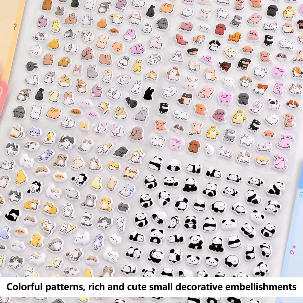 Cute Animals 3D Puffy Stickers Cute Cartoon Scrapbooking Sticker DIY Journal Stationery Sticker Decor Aesthetic Art Stationery