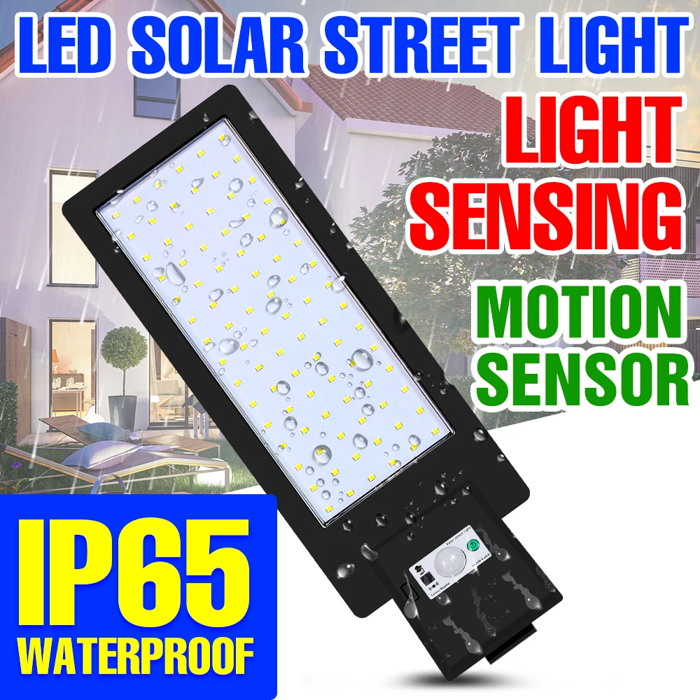 

IP65 Waterproof Solar Panel Lights 50W Motion Sensing Street Lamp Outdoor Garden Patio Spotlight Led Reflector Emergency Lights