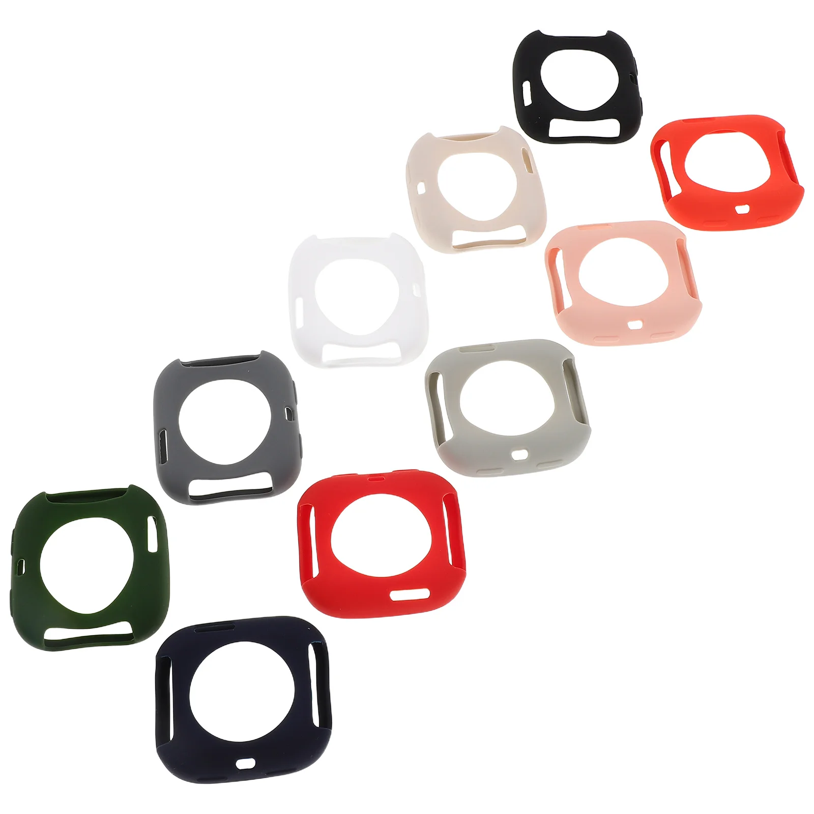 10Pcs Silicone Smartwatch Protective Covers Hollow Detachable Reusable Case Anti-Scratch Anti-Shock Compatible for Amazfit Bip6