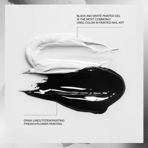 Chunshu 5ml Black White Nail Painte Gel Semi-Solid UV LED 4 in 1ネイルアート描画ジェルプロフェッショナルスタンピングジェル長持ち 10ベストセールススタンピングジェル-3