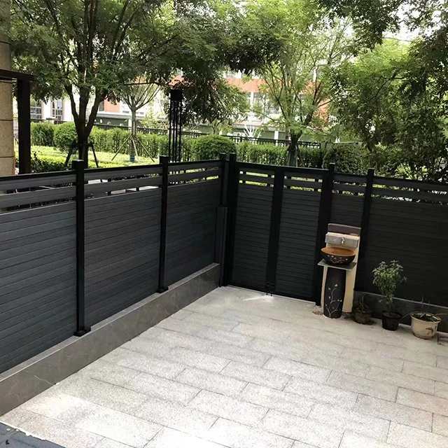 Privacy WPC Fence Panel Wood Plastic Composite Fencing Villa Garden Yard Patio Backyard Outdoor Security Decorative Cladding
