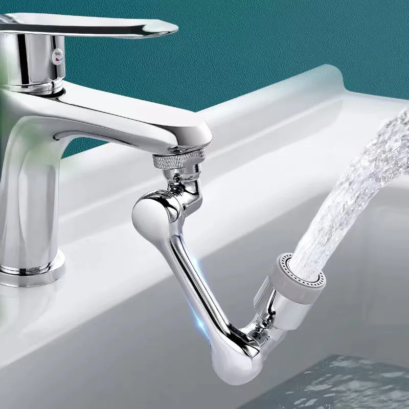 Faucet Extender 1080° Rotatable Faucet Nozzle Faucet Spray Head Multifunctional Faucet Aerator Robotic Arm Kitchen Tap Extender