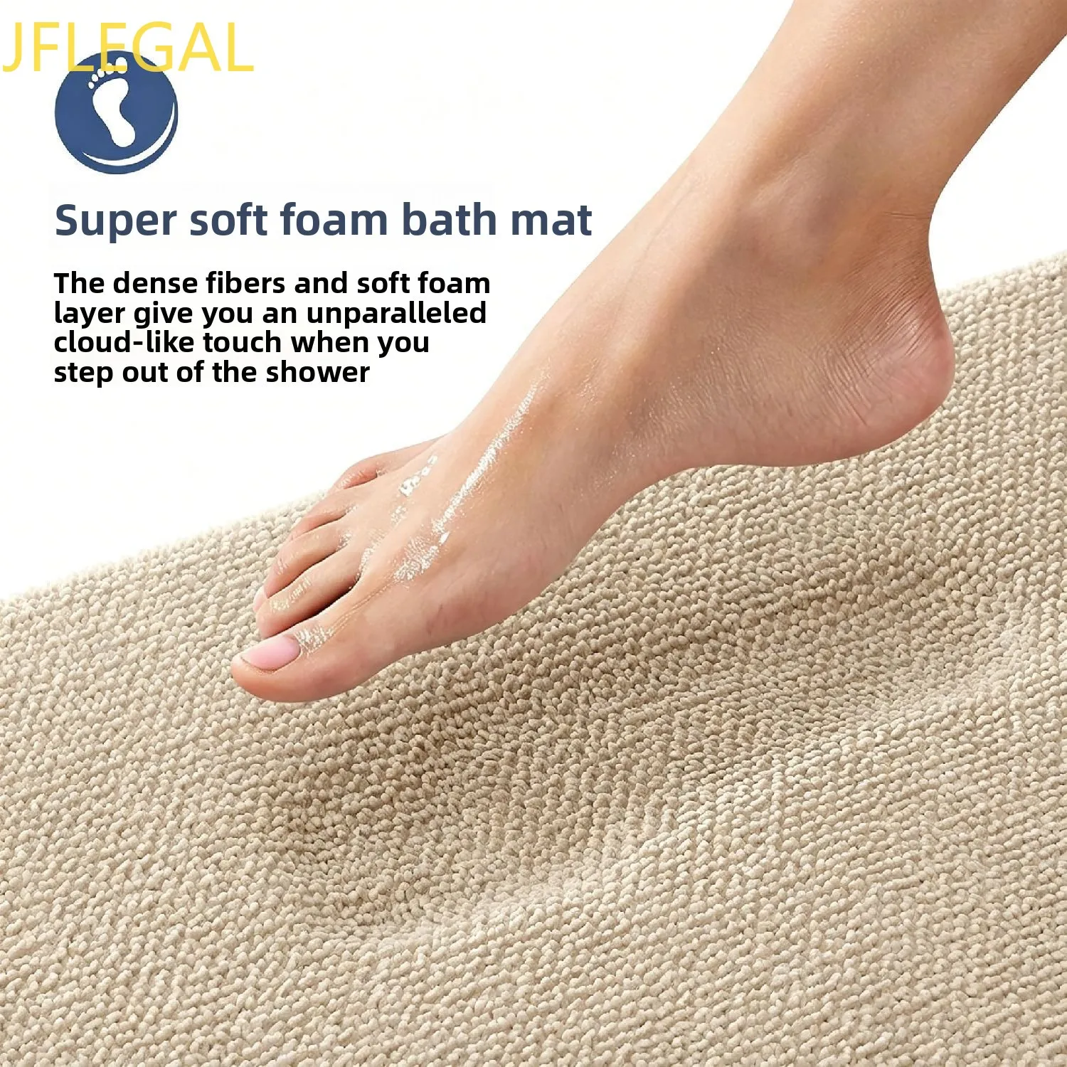 Memory Foam Bathroom Rug, Thickened Non Slip Bath Mat, Water Absorbent Shower Floor Carpet, Soft Foot Mat for Bathroom Entrance