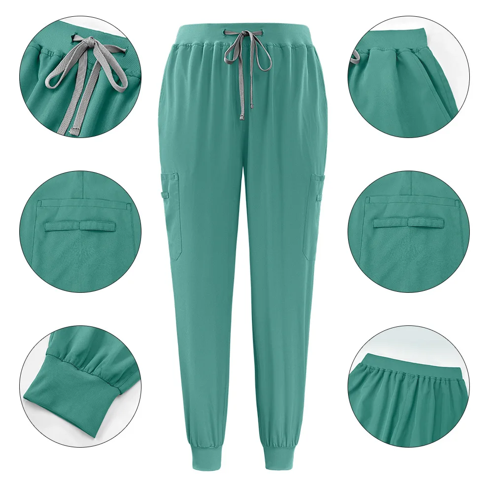 10 Colors Unisex Short Sleeved Phary Nurse Uniform Hospital Doctor Workwear Oral Dental Surgery Uniforms Medical Scrubs Sets