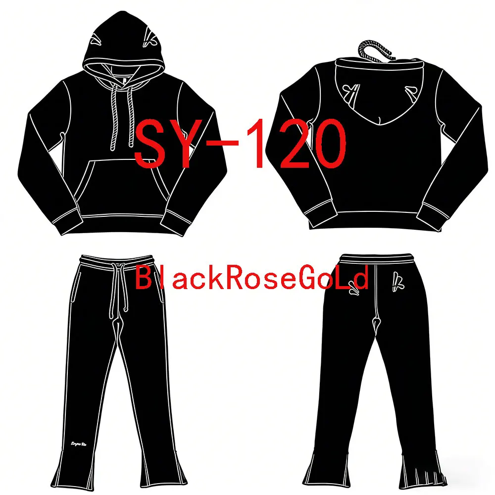 

SY-120 Уличная одежда для бега, толстовки и брюки, спортивный костюм, мужская одежда, комплект с длинными рукавами и принтом розового золота