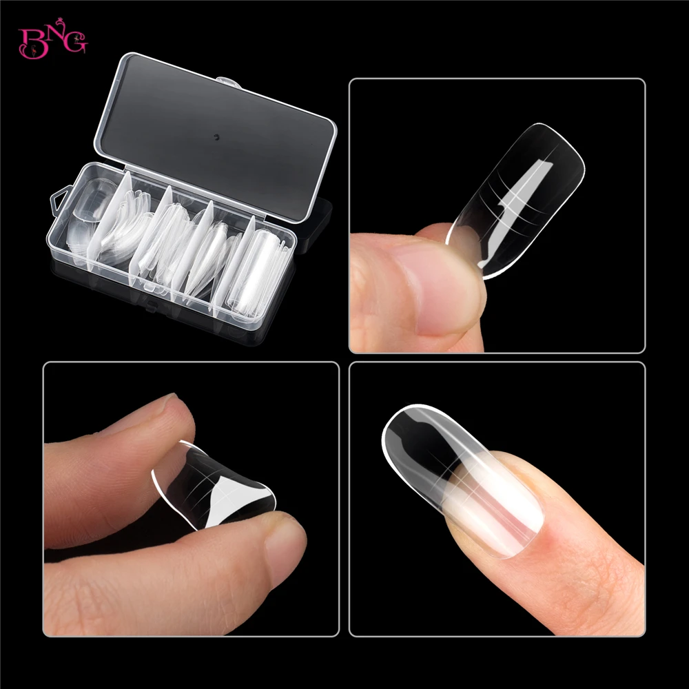 BNG Nail Dual Forms für Poly Extension Gel Nagelformen für Builder Gel Wiederverwendbare 15-Größen Acryl-Nagelformen-Sets für die Maniküre – Detail 10