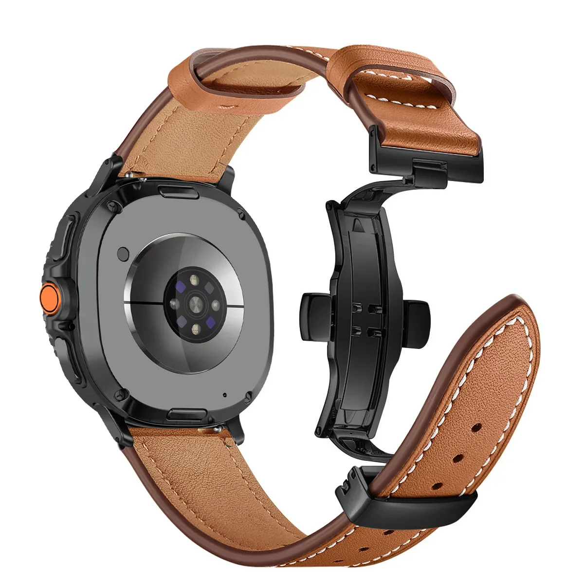Premium-Lederarmband für Samsung Galaxy Watch 8 9 40mm 44mm Business-Armband für Galaxy Watch 8 Classic 46mm Smartwatch-Armband – Detail 9