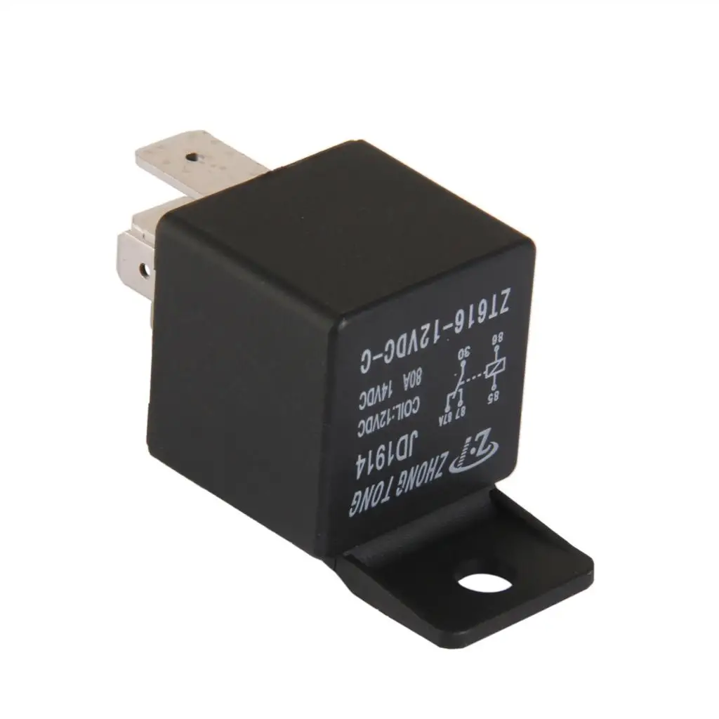 ZT616-12V-C-80A Car Auto Truck DC 12V 80A 80 AMP SPDT Relay Relays 5 Pin