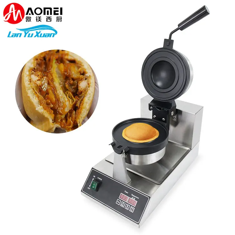 OEM MOLD Manufacturer with CE Commercial Non-stick Flying Saucer Panini Sandwich Press UFO Burgers Machine Waffle Maker