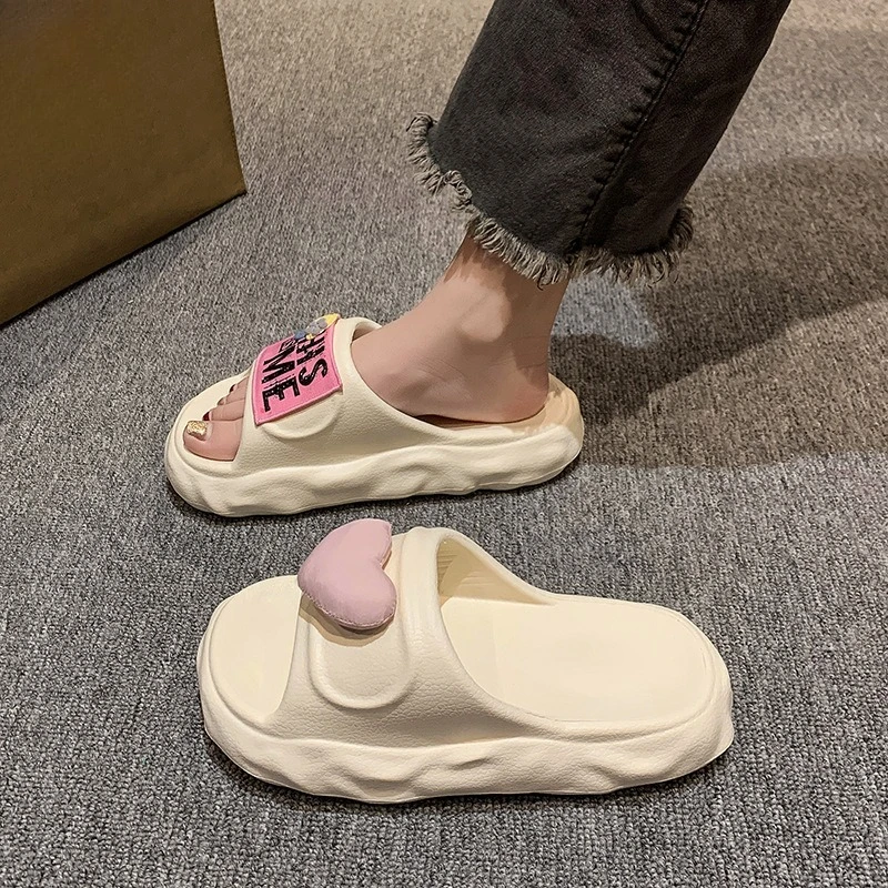 

2025 Sales of Beach Shoes Out Beautiful Slippers Female Summer Outside To Wear A Flat Skirt New High-end Beach Thick Sole