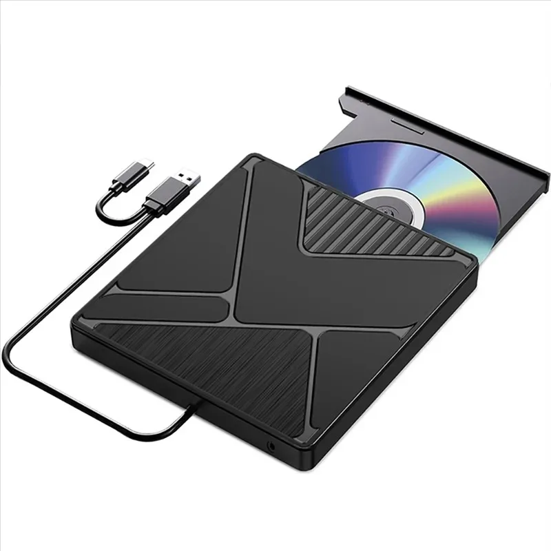 2-in-1 USB 3.0 Typ-C Externes DVD RW ROM CD-Laufwerk Optisches Laufwerk für Laptop Desktop-Computer Tragbarer DVD-Brenner – Detail 8