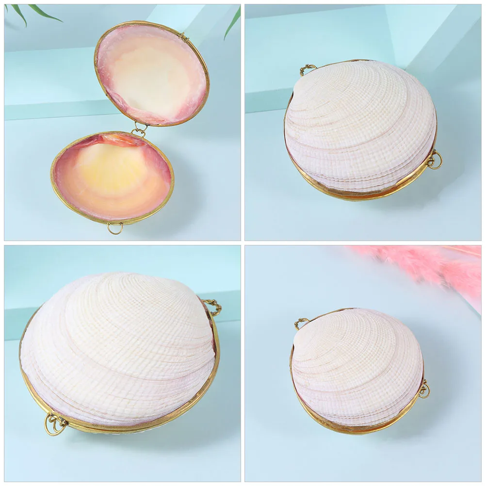 

2pcs Handmade Vintage Ring Small Jewelry Shell Jewelry Dish Holder Metal Keepsake Case Storage Shell Dish Bowls