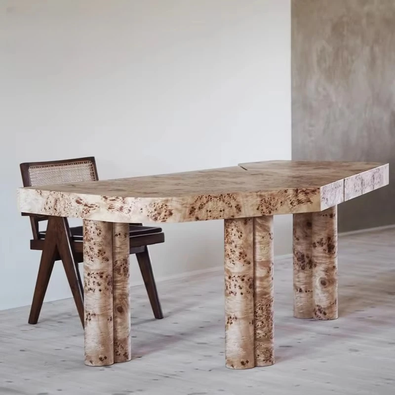 Modern ecological style solid wood desk This special shape desk is suitable for home office living room apartment