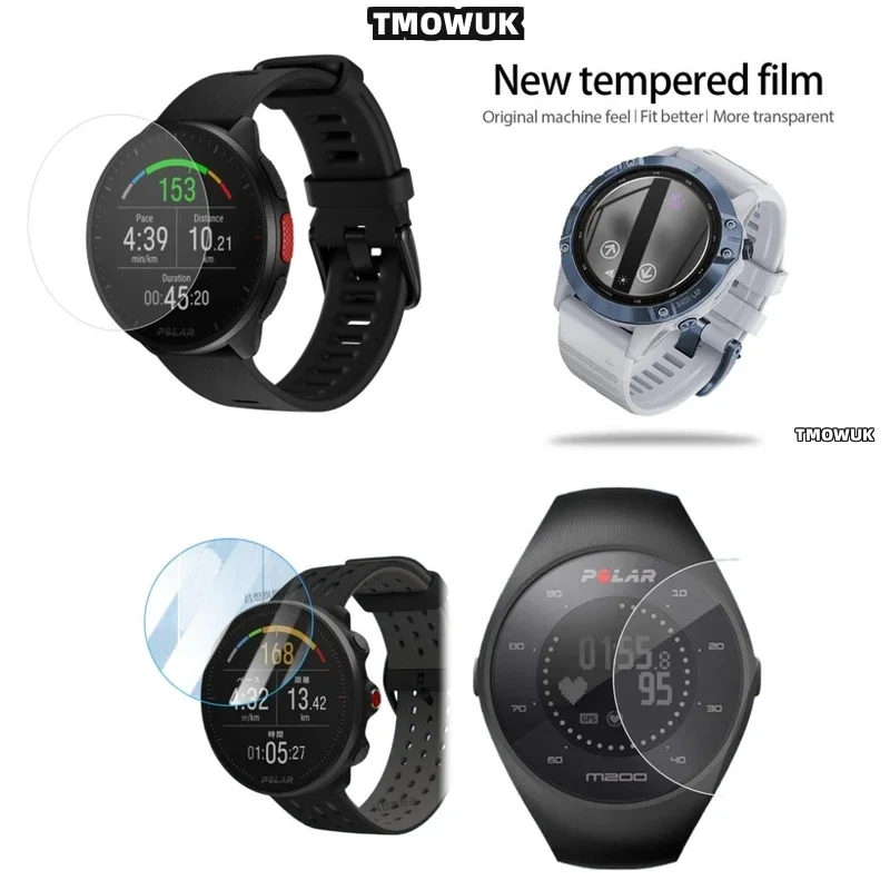 HD Tempered Glass Screen Protector For Polar Vantage V V2 M M2 M3 Ignite 2 Pacer Pro Grit X Pro Unite Polar M200