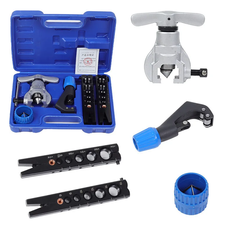 CT-808 Eccentric Pipe Expander Copper Pipe Cutter Cutter Air Conditioning Installation Reamer Set Refrigeration Maintenance Tool