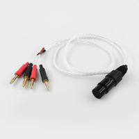 Silver-Plated OCC Audio Cable - Custom Lengths Available - Gold-Plated Banana Plugs to 4-Pin XLR Female Connector for High-Quali