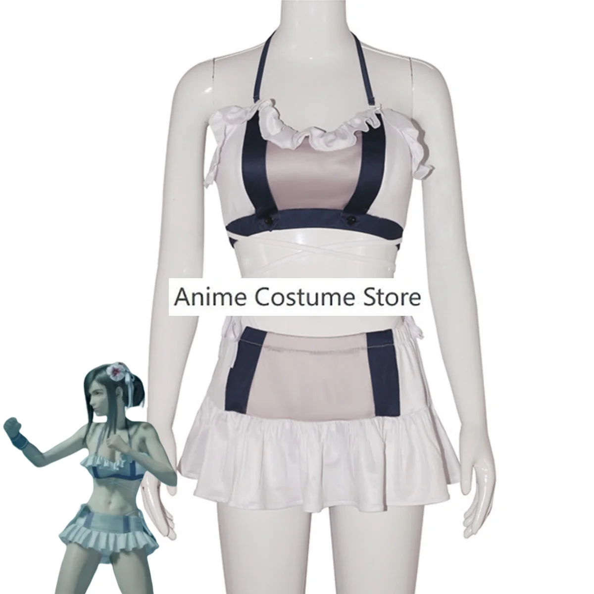 Anime Game Final Fantasy VII Rebirth Tifa Lockhart Aerith Gainsborough Cosplay Costume Summer Swimsuit Woman Sexy Carnival Suit