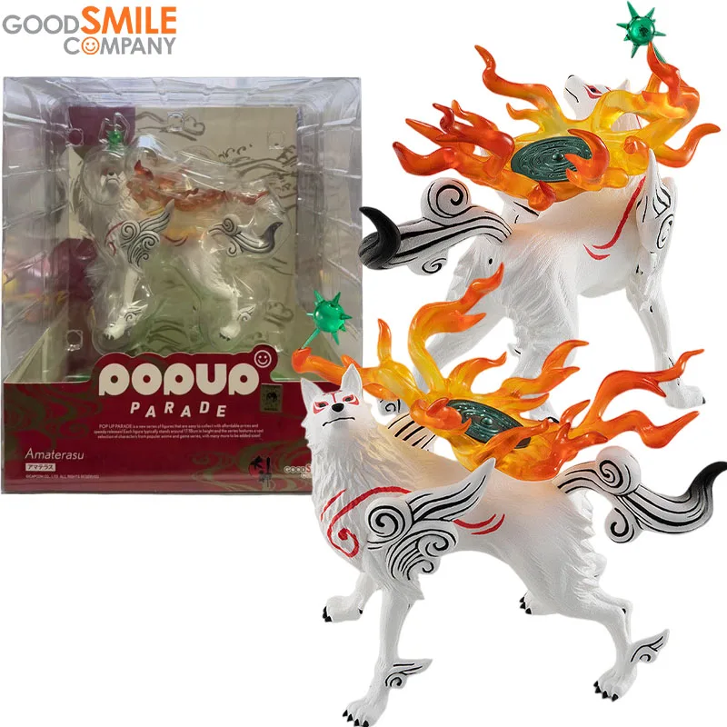 

In Stock Good Smile Company Genuine POP UP PARADE Okami Amaterasu Anime Character Christmas Gift Collection Action Toys Model