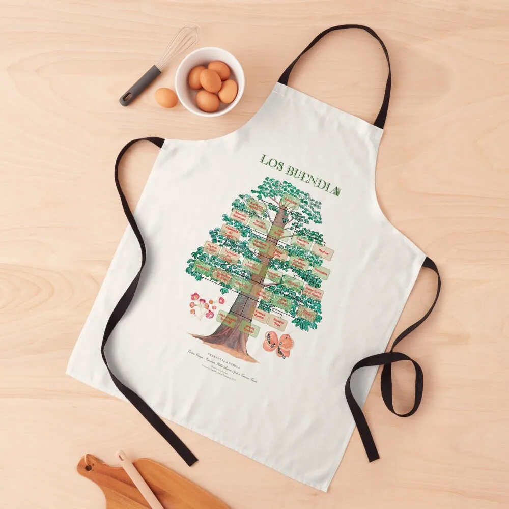 

Los Buendía Family Tree, One Hundred Years of Solitude Apron Kitchen For Women Apron