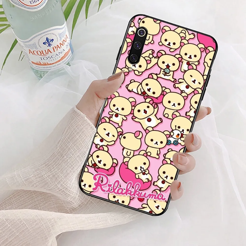 Cartoon R-rilakkuma Phone Case For Xiaomi Mi 5X 8 9 10 11 12 lite pro 10T PocoX3pro PocoM3 Note 10 pro lite