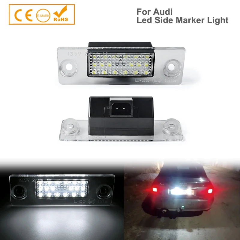 

2Pcs Error Free Led license plate light For Audi A3 S3 Limousine A3 8L Facelift A4 B5 5B Avant plate lights lamp Car-styling