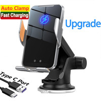 Automatic Car Wireless Charger for iPhone 14 13 12 11 XR X Samsung Infrared Induction Fast Car Charging Phone Holder Mount
