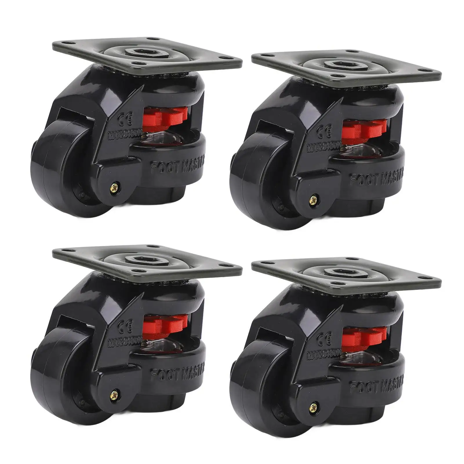 4pcs Level Adjustment Caster GD?60F Heavy Duty Industrial Roller Wheel Leveling Caster Wheels Industrial Roller Wheel