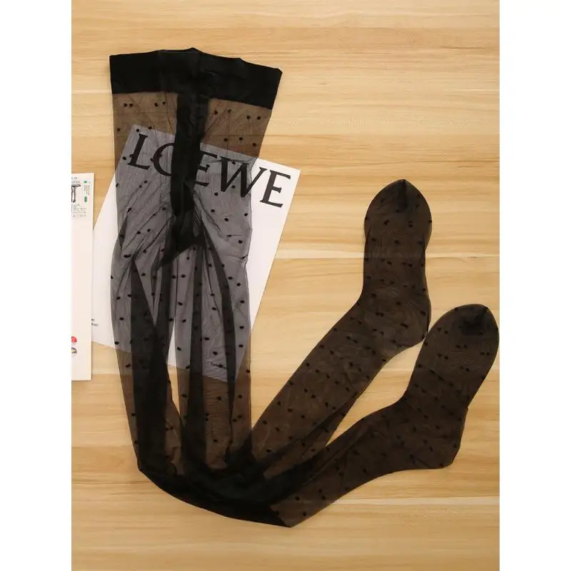 3PCSPieces Polka Dot Women Ultra thin Tights Silk High Transparent Black Wear crotch Traceless Pantyhose Summer Permeable Luxury