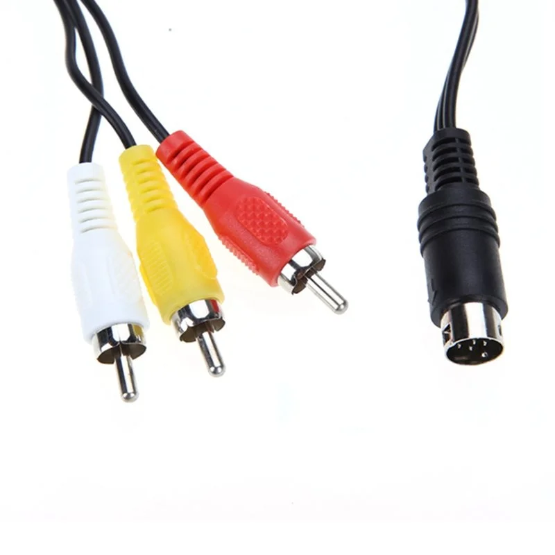 3RCA 1.8 m 9 Pin Audio Video AV Cable for Sega Genesis 2 Sega Genesis 3 Game A/V Connection Adapter Cord Wire Component AV Cable