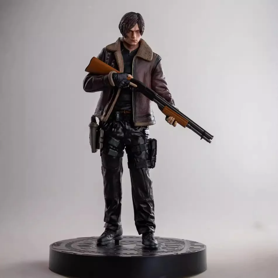 new 33cm Biohazard Leon S. Kennedy GK PVC Action Figure Biohazard Game Leon Anime Figure Statue Model Toys Collection Doll Gift