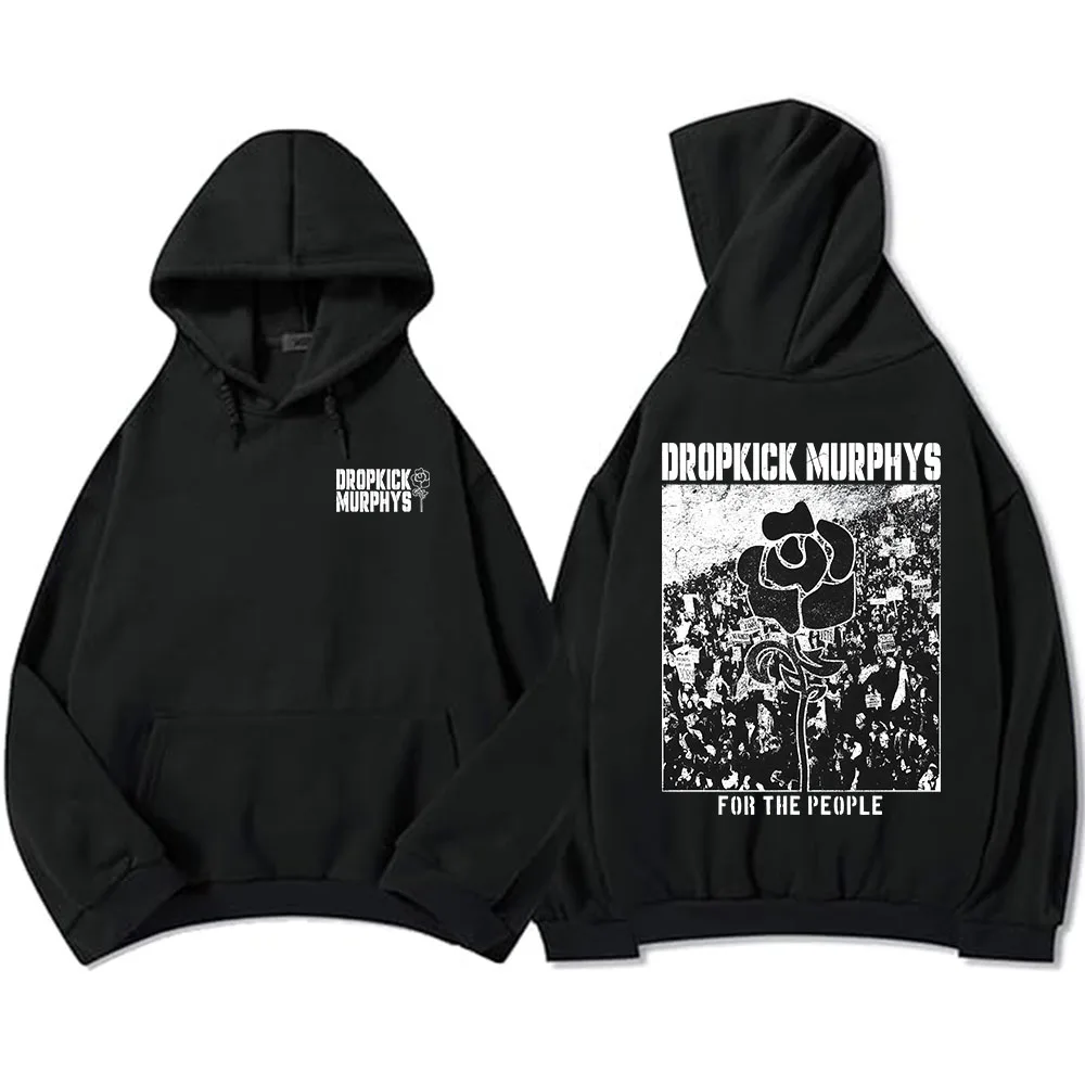 Dropkick Murphys للناس هوديس كم طويل بلوزات الموضة الشتاء الصوف الذكور مقنعين البلوفرات طباعة سوداديرا الرجال